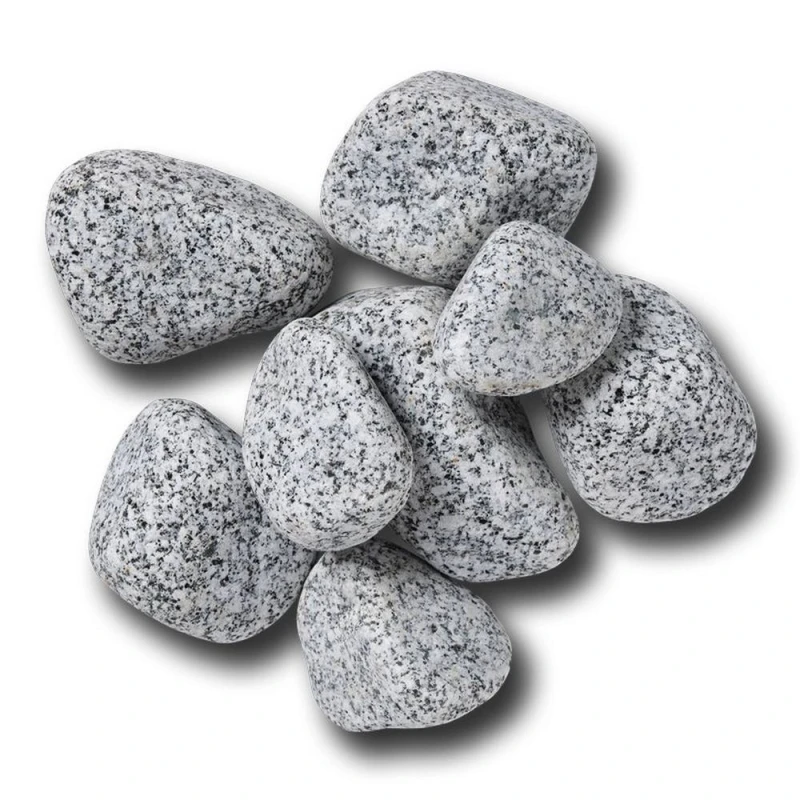 Image of Buttercup Farm 40-100mm Silver/Grey Round & Oval Cobbles, Aggregate Bulk Bag, 850kilo in Grey Grey Unisex