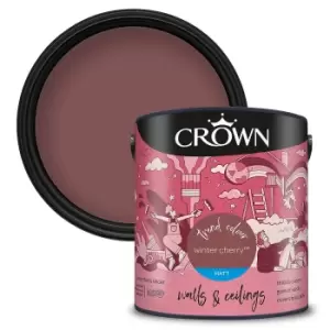 Image of Crown Matt Emulsion Paint Winter Cherry - 2.5 litres