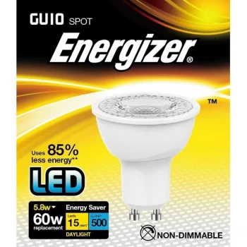 Image of Energizer LED GU10 560lm Daylight 36" 5.8w
