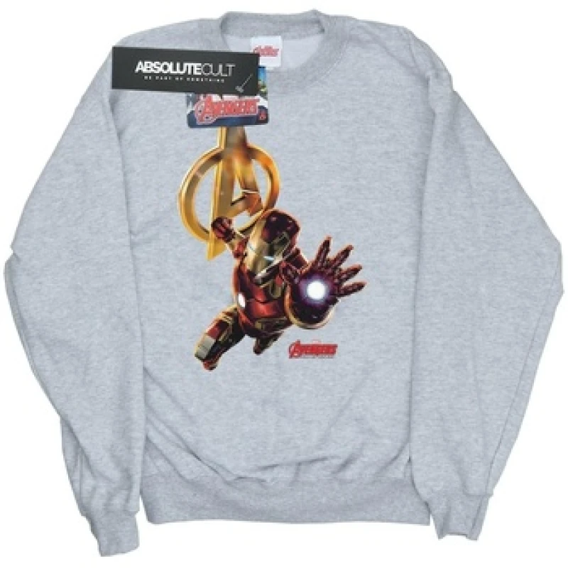 Image of Marvel Iron Man Pose Sweatshirt Grey male