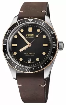 Image of ORIS 01 733 7707 4354-07 5 20 55 Divers Sixty Five Brown Watch