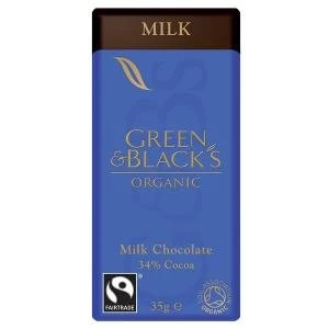 Image of Green & Blacks 35g Milk Chocolate Pack of 30 611633