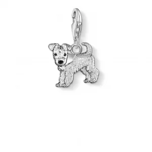 Image of Thomas Sabo Dog Charm 925 Sterling Silver Cold Enamel 0841- Jewellery