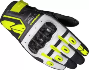Image of Spidi G-Carbon Motorcycle Gloves, black-yellow, Size S, black-yellow, Size S