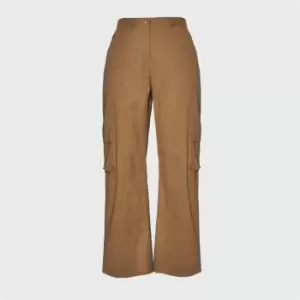 Image of Missguided Plus Size Straight Leg Cargo Trousers - Green