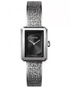 Image of Chanel Boy-Friend Black Dial Stainless Steel Womens Watch H4876 H4876
