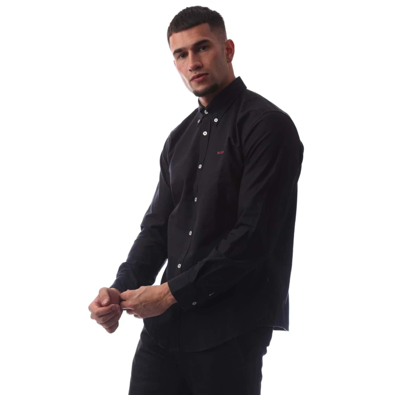 Image of Boss Mens Long Sleeve Shirt Dark Blue male XL