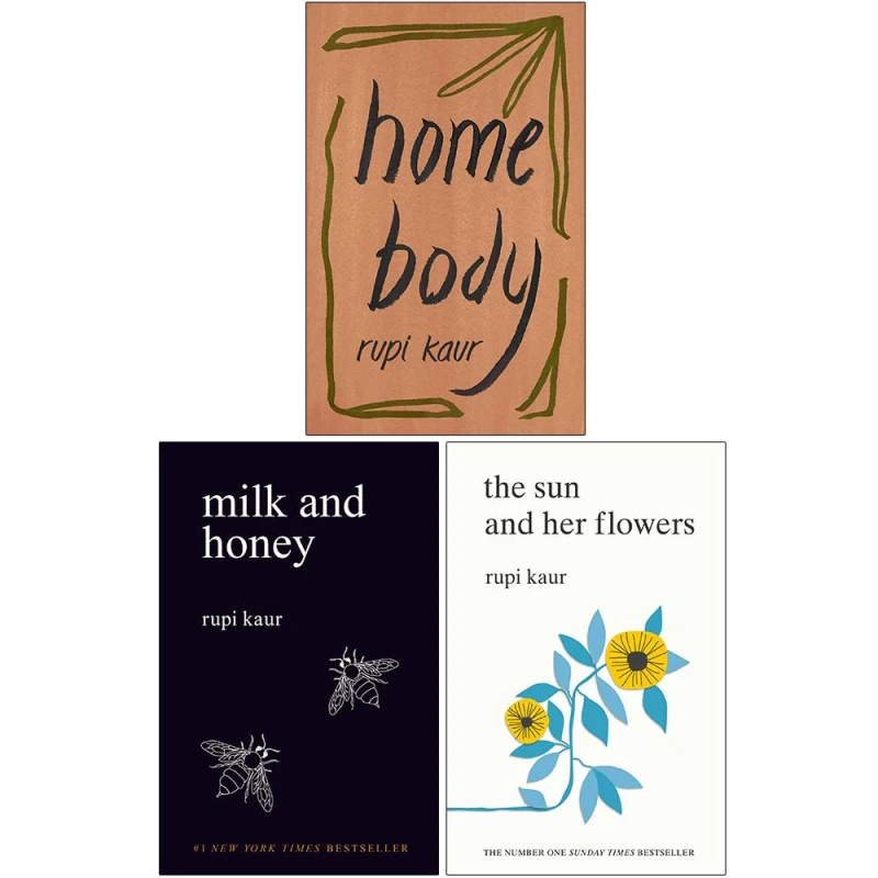 Image of Rupi Kaur 3 Books Collection Set (Home Body, Milk and Honey, The The Sun and Her Flowers) Rupi Kaur Books