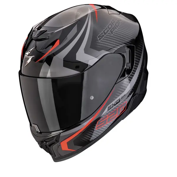 Image of Scorpion EXO-520 Evo Air Terra Black-Silver-Red Full Face Helmet Size XL