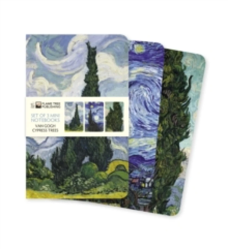 Image of Vincent van Gogh: Cypresses Set of 3 Mini Notebooks Notebook / blank book
