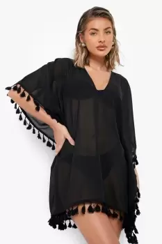 Image of Tassel Detail Beach Kaftan