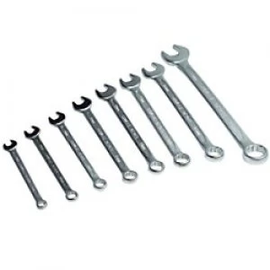 Image of Stanley STA487054 Spanner Set 12 Point 15° Chrome Vanadium Steel Nickel Chrome 8 - 22mm Pack of 8