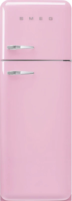 Image of Smeg 50s Style Retro Right Hand Hinge FAB30RPK5UK 172cm 70/30 Fridge Freezer - Pastel Pink - D Rated