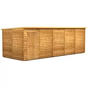 Image of Power Sheds 20 x 8ft Pent Overlap Dip Treated Windowless Shed
