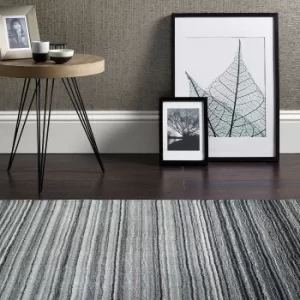 Image of Fine Stripes Rug Grey