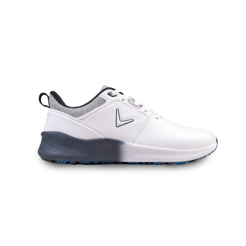 Image of Callaway Mens Peak Spikeless Golf Shoes White/Blue male 7 (41)