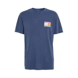 Image of Tommy Jeans Tjm Clsc Signature Pop Flag Tee - Blue