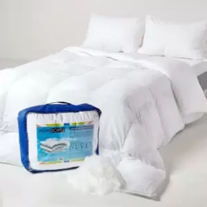 Image of Luxury Hotel Quality Super Microfibre 10.5 Tog Double Size Autumn Duvet - White - Homescapes