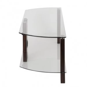 Image of TTAP L630 12002WC Vision 1200mm TV Stand in Walnut with Clear Glass