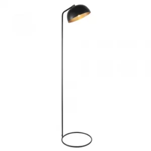 Image of Task Floor Lamp Matt Black, Antique Brass Paint