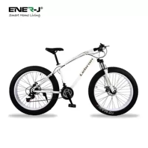 Image of Ener-J 26" 21 gear Fat Sports Bike with High Carbon Steel, White