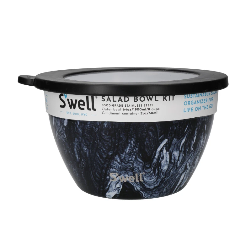 Image of S'well S'well Azurite Marble Salad Bowl Kit, 1.9L 14964B2182940EU