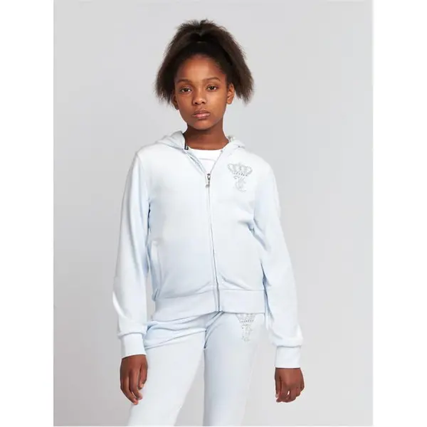 Image of JUICY COUTURE Juicy Crown Lgo Hood Jn42 Zip Hoodies 10-11 Yrs Grey 54704902195
