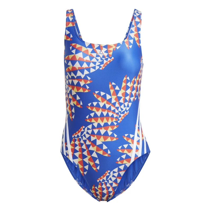 Image of adidas Womens Farm Clx St One Piece Swimsuit Blue female 4 (3XS)