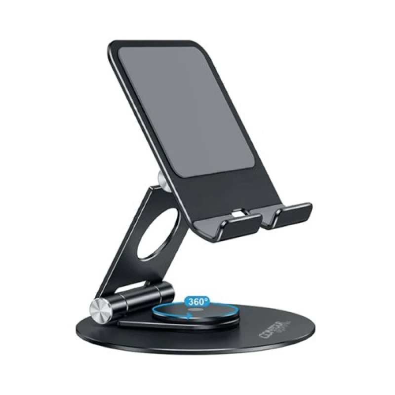 Image of Contour Ergonomics Rotating Hinged Tilting And Rotating Tablet/Phone Stand 4-13 Inches Blk CE10140