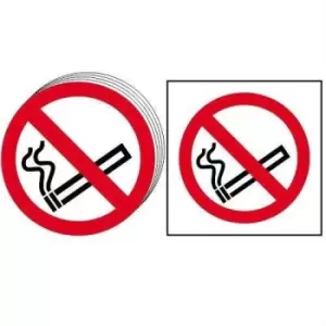 Image of No smoking symbol - Self Adhesive Sticky Sign (100 x 100mm)