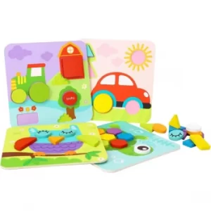 Image of Wooden 4 In 1 Shape Puzzles