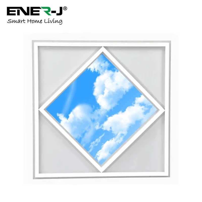 Image of ENER-J Pack of 4 60x60cm Diamond Sky Cloud LED Light 70W Cool White Pack Size: 60x60cm White Unisex 60x60 cm