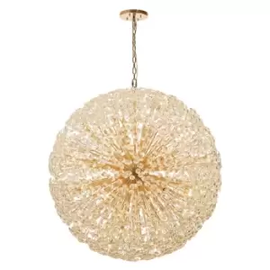Image of Salisbury Ceiling Pendant 1.5m Sphere 84 Light G9 French Gold, Crystal