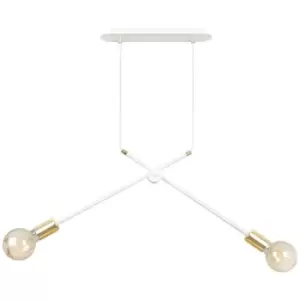 Image of Emibig Geomet White Pendant Ceiling Light 2x E27