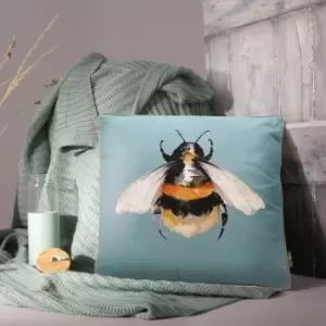 Image of Meg Hawkins Bee Cushion Blue