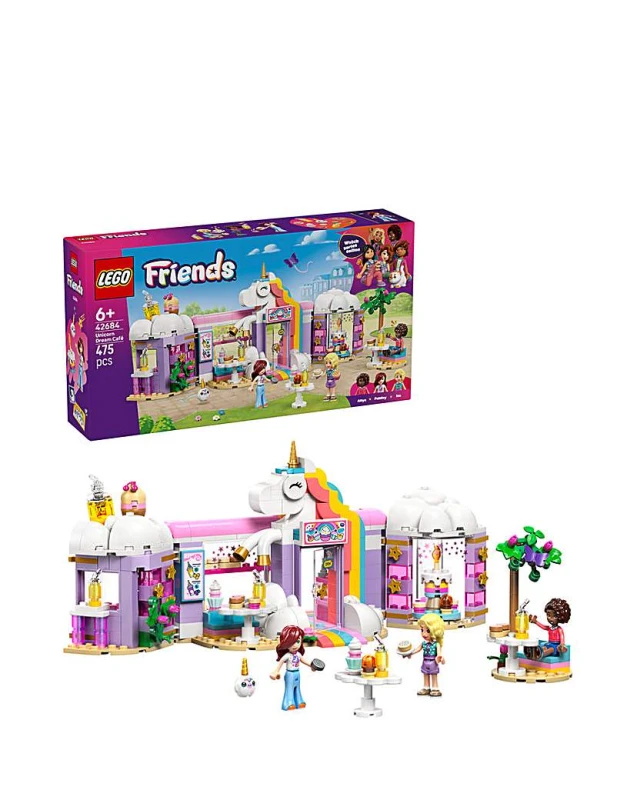 Image of LEGO Friends Unicorn Dream Cafe Toy with 3 Mini Dolls 42684