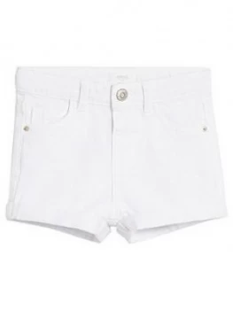 Image of Mango Baby Girls Denim Shorts - White