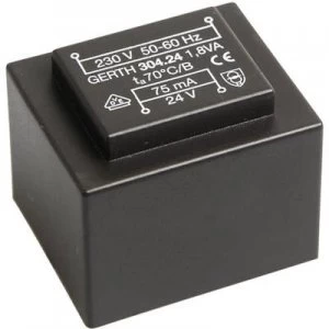 Image of PCB mount transformer 1 x 230 V 1 x 12 V AC 1.80 VA 150 mA