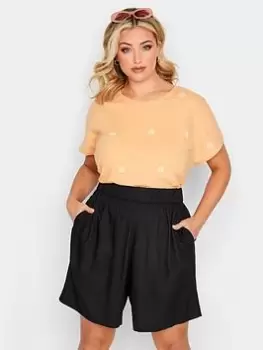 Image of Yours Woven Shorts - Black, Size 18, Women