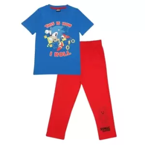 Image of Sonic The Hedgehog Boys This Is How I Roll Pyjama Set (10-11 Years) (Red/Blue)