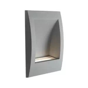 Image of Fan Europe LYKAN Outdoor LED Recessed Wall Light Silver, IP54 110lm 4000K 14x14x8cm