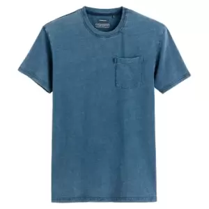 Image of Cotton Crew Neck T-Shirt with 1 Breast Pocket