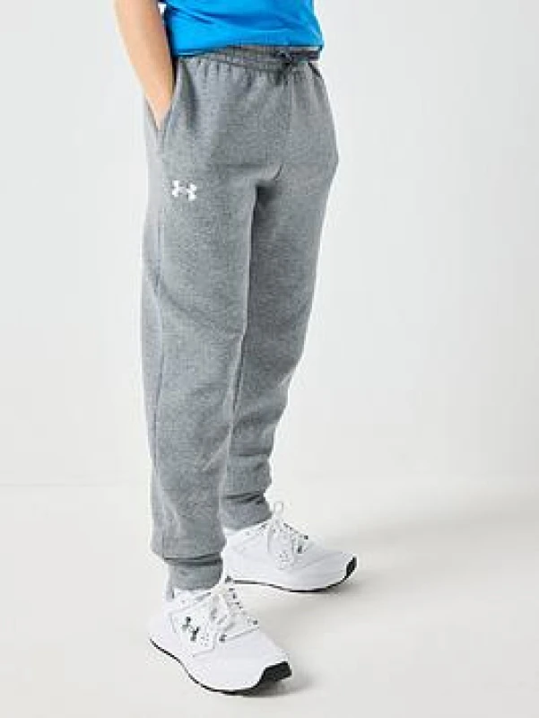 Image of Under Armour Logo Fleece Jogging Pants Junior Boys - Grey Grey 11 - 12 Years