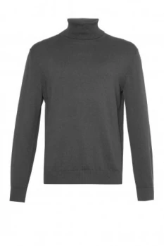 Image of Mens French Connection Portrait Wool Roll Neck Jumper Charcoal