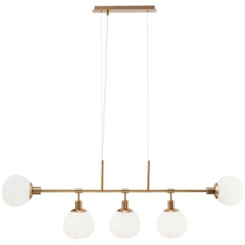 Image of Maytoni Lighting - Erich Ceiling Pendant Lamp Brass, 5 Light, E14