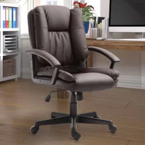 Image of Bishop Ergonomic Faux Leather Executive Chair, Brown
