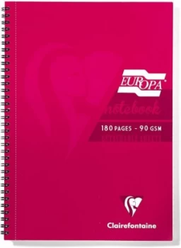 Image of Europa Sidebound Notebook A4 Red Pack 5