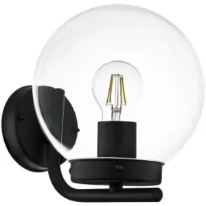 Image of Taverna Outdoor Globe Wall Light Black IP44 - Eglo