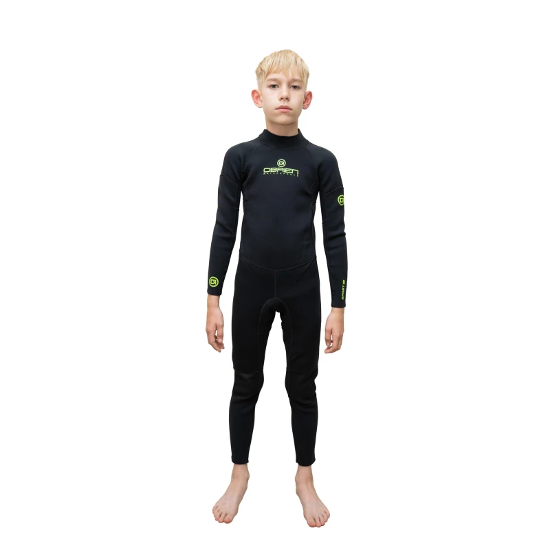 Image of Obrien Unisex Kids Sport 3/2mm Premium Neoprene Back Zip Wetsuit Black unisex 5-6 (XS)
