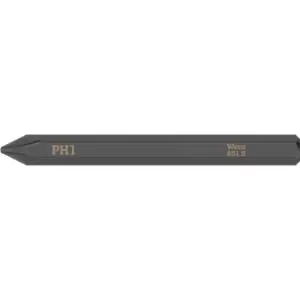 Image of Wera 851 S Phillips Screwdriver Bit for Hand Impact Drivers PH1 70mm Pack of 1